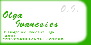 olga ivancsics business card